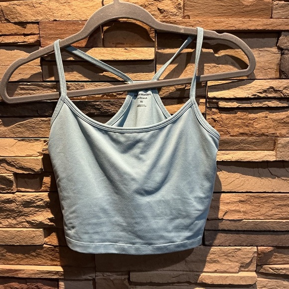 Reformation Blue Workout top eco stretch XS - Picture 1 of 4
